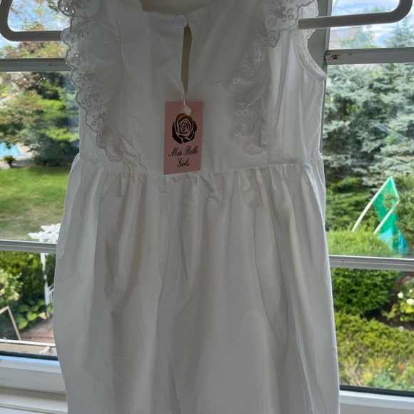 NWT Mia Bella designer Angel Dear white eyelet ruffle dress - Picture 4 of 5